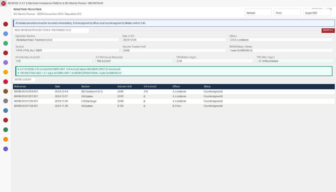 Ballast Water Record Book